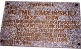 ul. Jarowita 3, tablica poświęcona prof. HELENIE RADLIŃSKIEJ, 1986 r.
