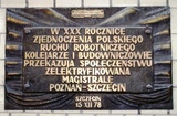 ul. Kolumba , Dworzec PKP -  I peron, ZELEKTRYFIKOWANA MAGISTRALA Poznań – Szczecin, 15.12.1978 r.