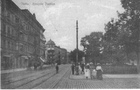 Zabudowa zachodniej strony placu Hołdu Pruskiego - widok od Bramy Królewskiej w kierunku ul.Matejki (1907 r.)