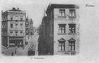Ul. Mariacka od strony katedry Św. Jakuba. Na końcu ulicy widoczna Brama Królewska (1905 r.)
