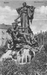 Nie istniejący pomnik "Manzelbrunnen"("Sedina"), wybudowany w latach 1894-1896 przy ulicy Dworcowej (1920 r.)