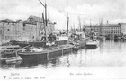 Statki i barki przy nabrzeżu nad Kanałem Zielonym. (1904 r.)
