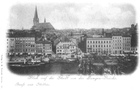 Widok miasta od strony mostu Długiego z widoczną na środku nie istniejącą już dziś ulicą Darguja (1899 r.)