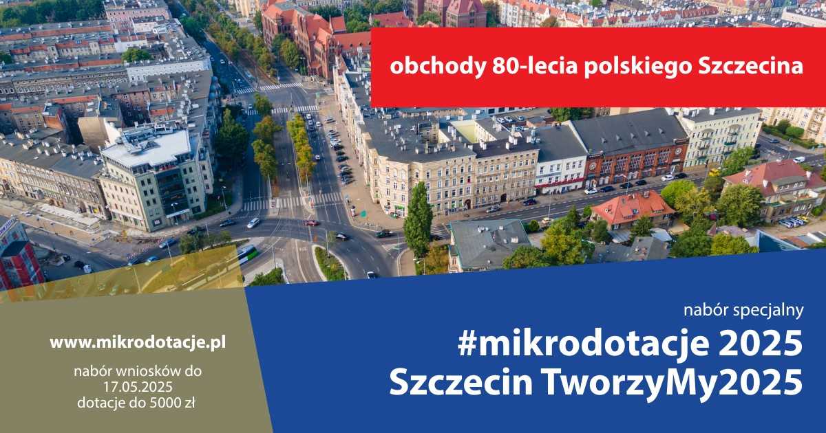 Baner noboru specjalnego - na tle zdjęcia wykonanego z drona, przedstawiającego Szczecin (Plac Szarych Szeregów) - umieszczona informacja na temat naboru (wszystkie informacje w tekście poniżej)