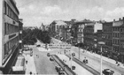 Aleja Niepodległości. Po lewej budynek dzisiejszego Domu Towaroweg Centrum "Posejdon" - dawniej UFA Palast. (1925 r.)