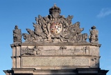 Brama Portowa, płaskorzeźba z panoramą Szczecina, projekt G.C.Von Walravel wyk. D.Damart, 1725 r., Meyer 1740 r.