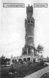 Wieża widokowa "Quistorpturm" wzniesiona w 1903 roku w Lasku Arkońskim. (1906 r.)