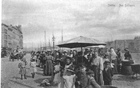 Dawny targ rybny przy Bulwarze Nadodrzańskim, na wysokości hotelu "Arkona". (1910 r.)